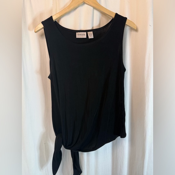 Chico's Black Asymmetrical Tank Top - Picture 4 of 7